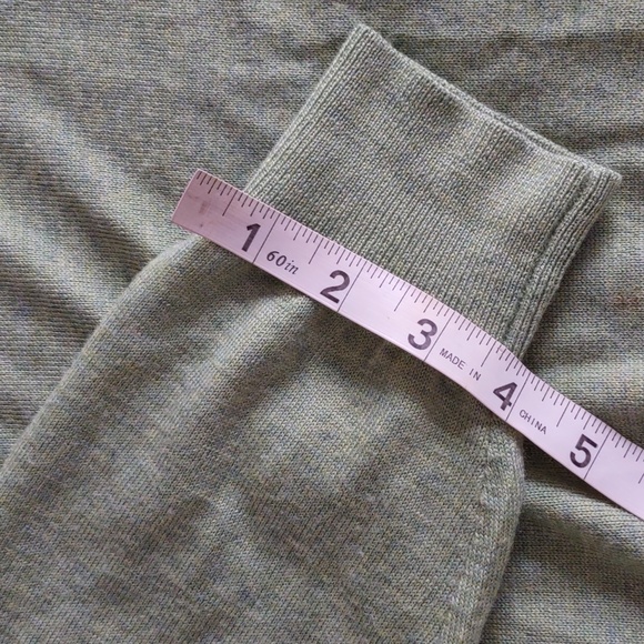 Aristo Eighteen Large 100% Merino Wool Green Quarter Zip Pullover - Picture 5 of 12